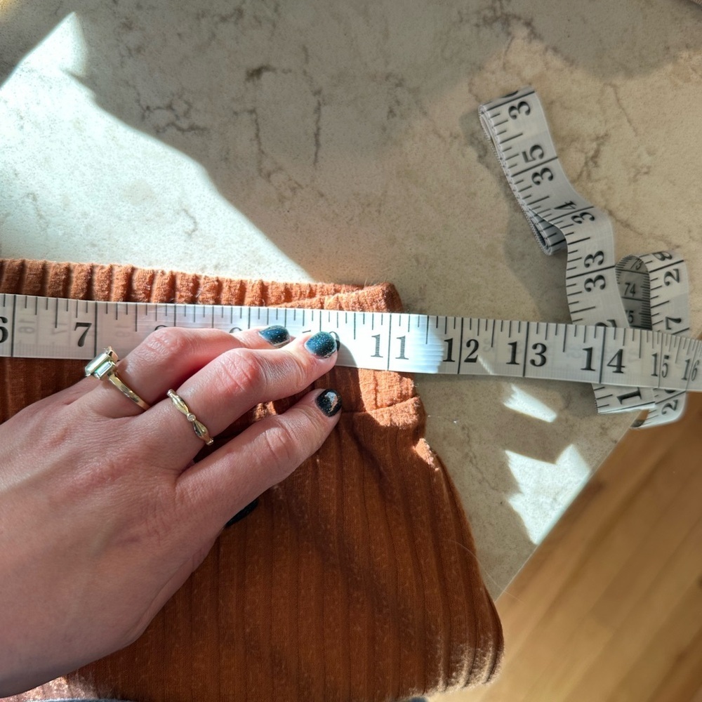 Nasty Gal Rust Ribbed Pants - Picture 5 of 6